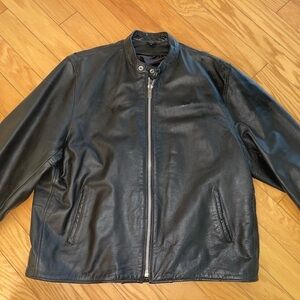 Vintage Men's Black Real Leather Jacket (good condition)